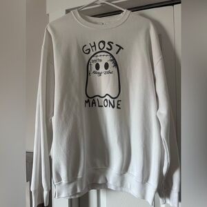 White Ghost Malone Sweatshirt